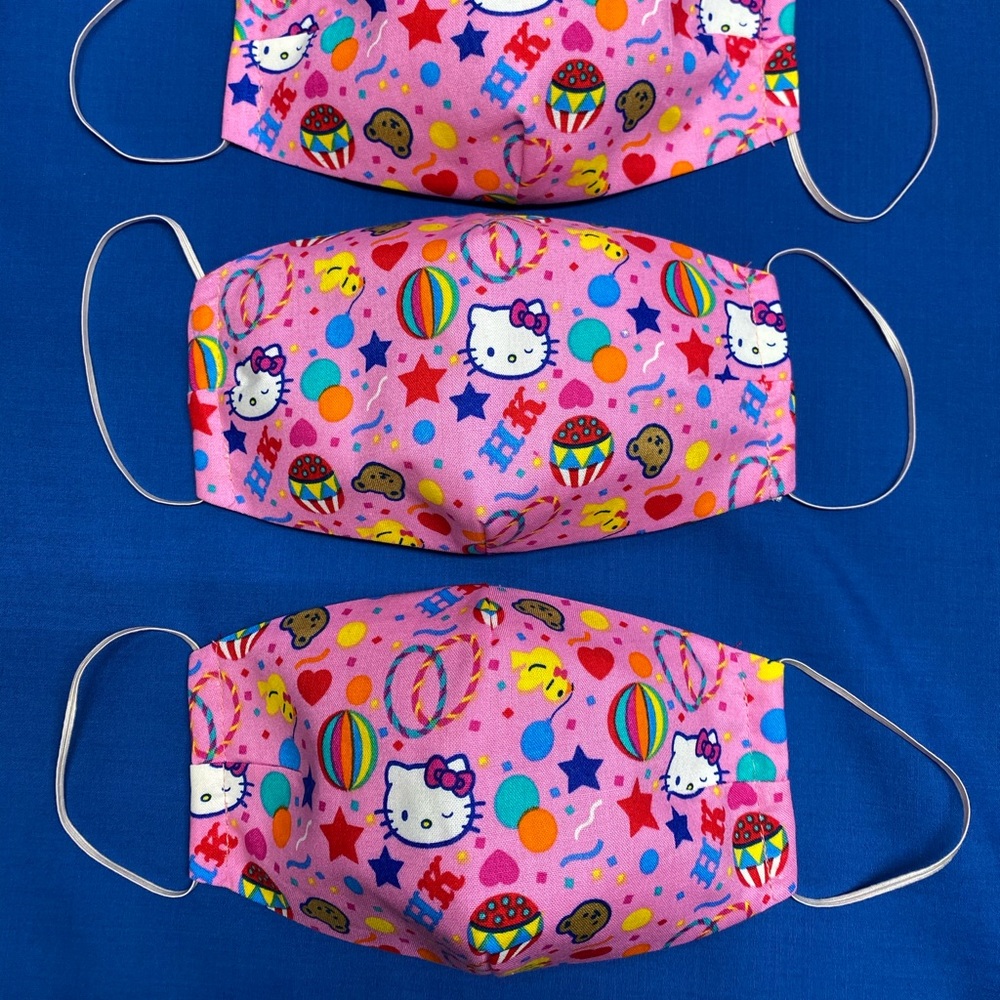 Hello kitty pink circus face mask KIDS AND ADULT
